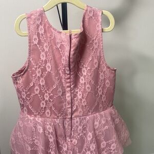 Nanette Lenore girls dress; lace, pink, size 14/Large; gently used